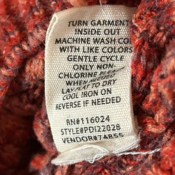 Gilded Intent Ribbed Orange Stretchy Short Sleeve Sweater Sz XL - Picture 10 of 15